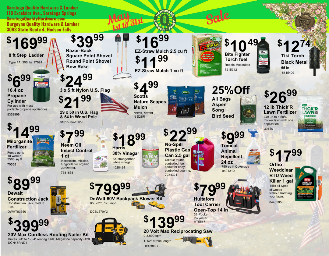 items on sale in may